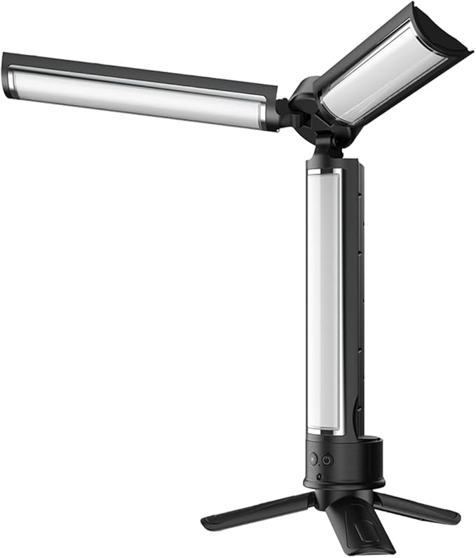 Bresser F004576 Multifunktionale 3-in-1 LED-Leselampe mit Fernbedienung, 162 LEDs, 5 Helligkeitsstufen