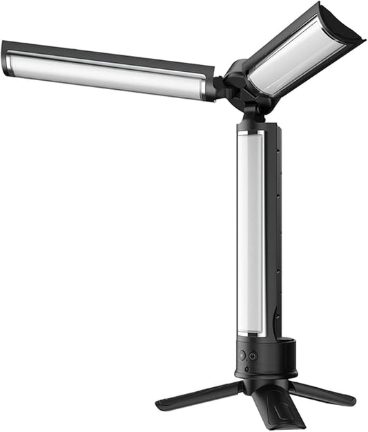 Bresser F004576 Multifunktionale 3-in-1 LED-Leselampe mit Fernbedienung, 162 LEDs, 5 Helligkeitsstufen