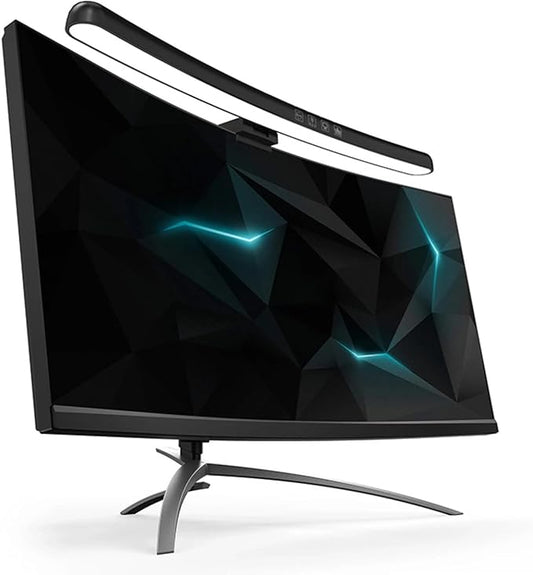 Cuifati LED- Monitorlampe mit Touch-Dimmer, RGB-Beleuchtung, Augenschutz, 5V 1A, platzsparend für Bildschirme